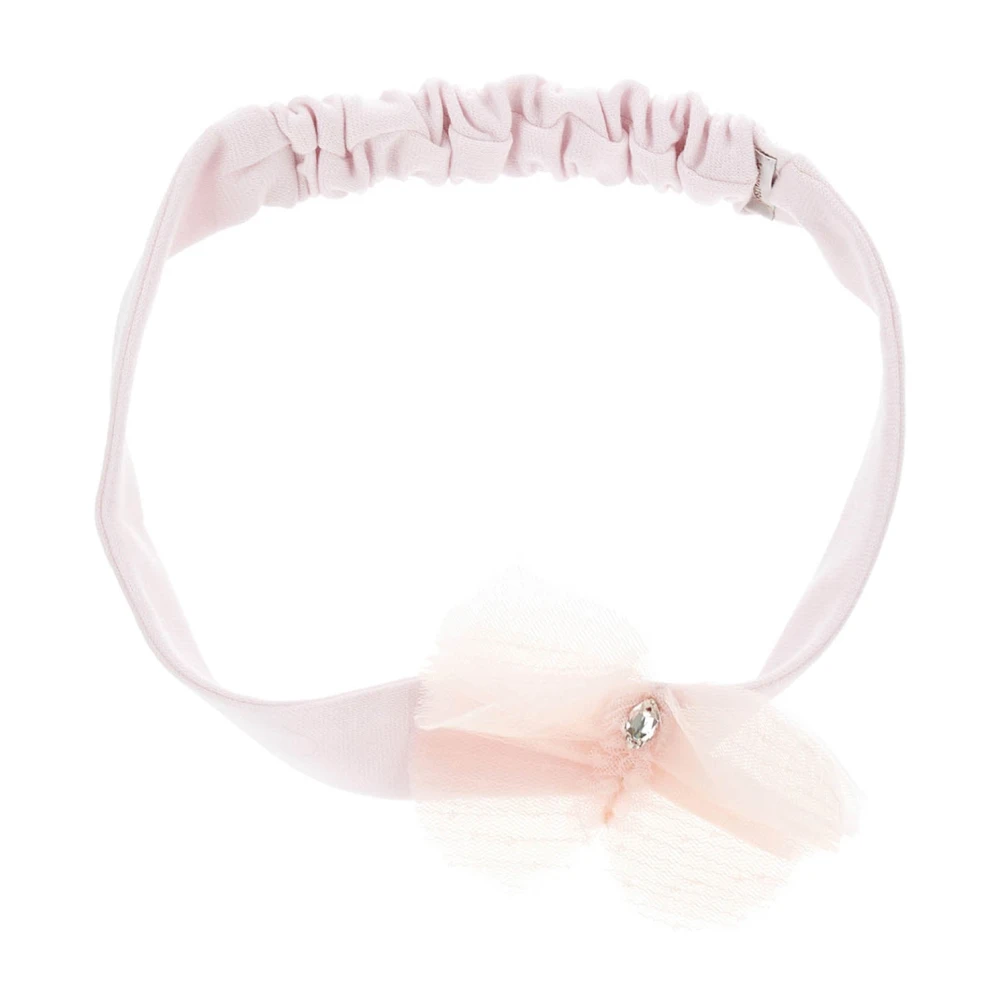 Monnalisa Girls Pink Hair Accessories, 2XS, Stretch Cotton Headband