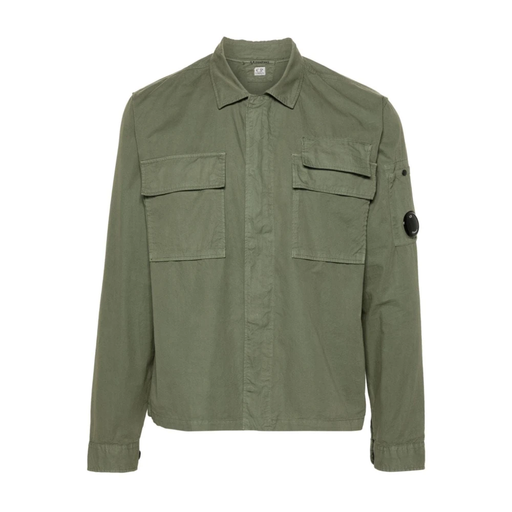 C.P. Company Stijlvolle Gabardine Overhemd Green Heren