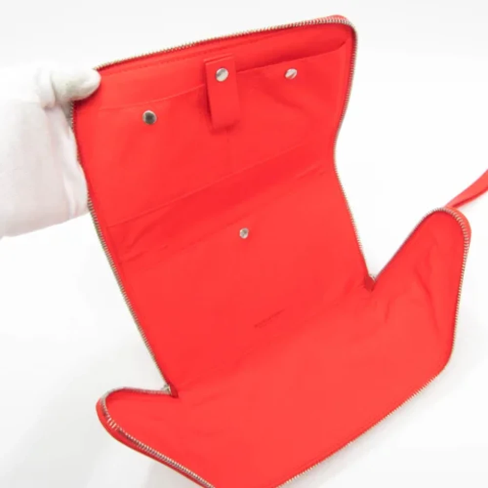 Bottega Veneta Vintage Pre-owned Leather clutches Red Dames