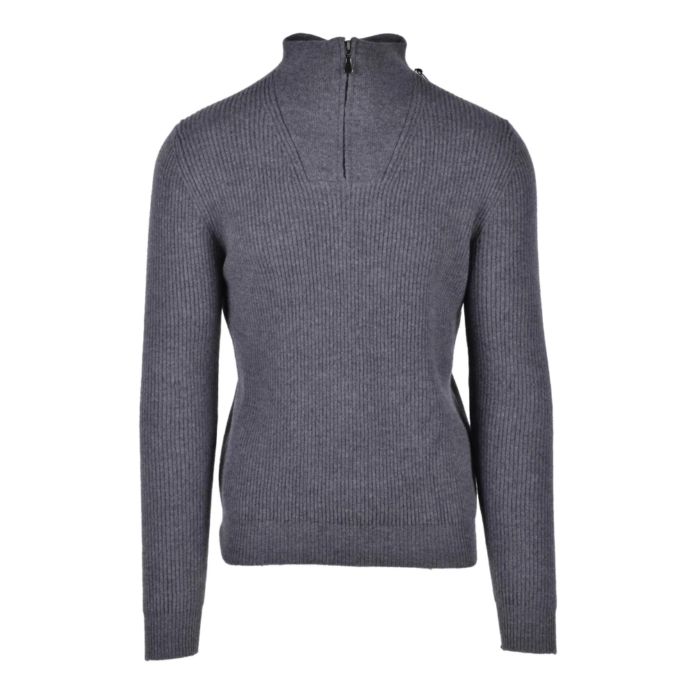 Alpha Studio Wol Kasjmier Gebreide Trui Gray Heren