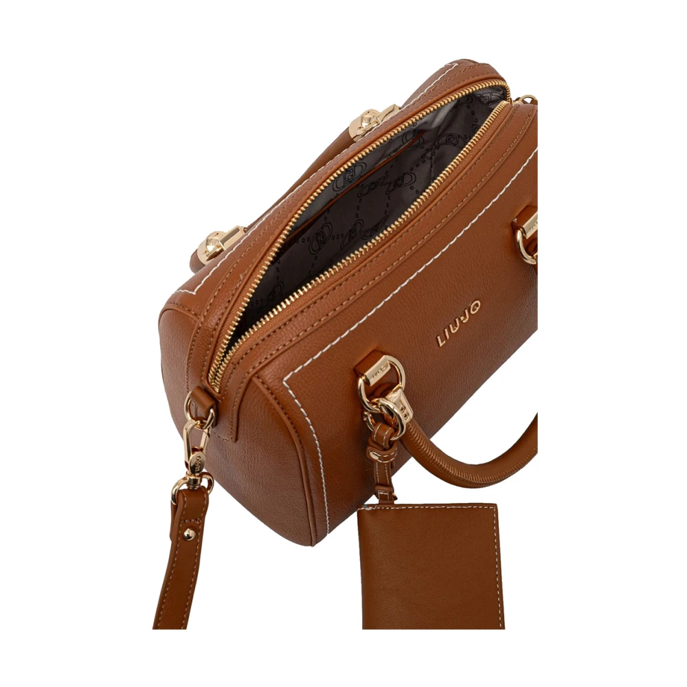 Liu Jo Bruine Shopper Tas met Gouden Details Brown Dames