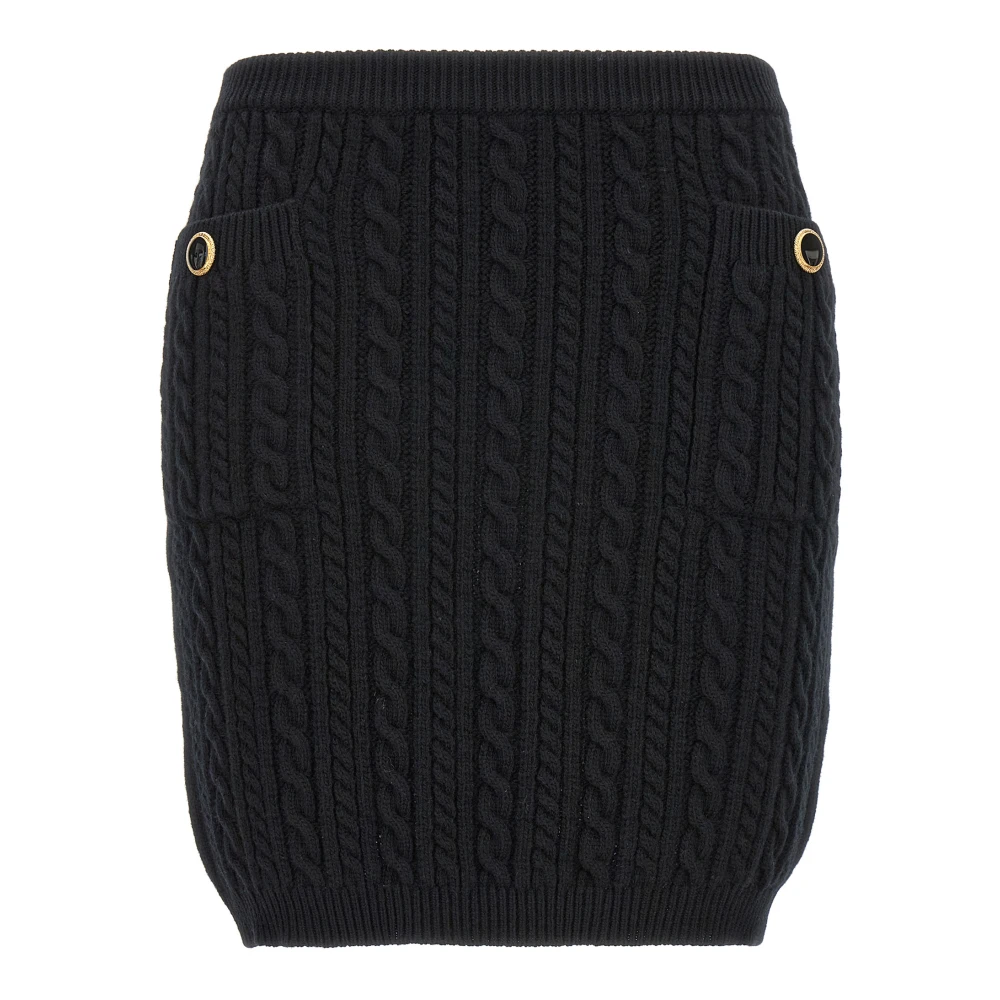Alessandra Rich Women's Black Button Skirt - Short Skirts - 2XS - Skirts