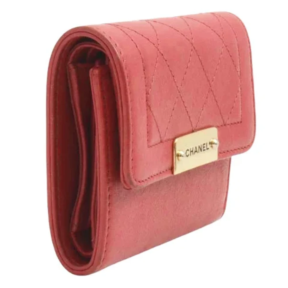 Chanel Vintage Pre-owned Leather wallets Pink Dames