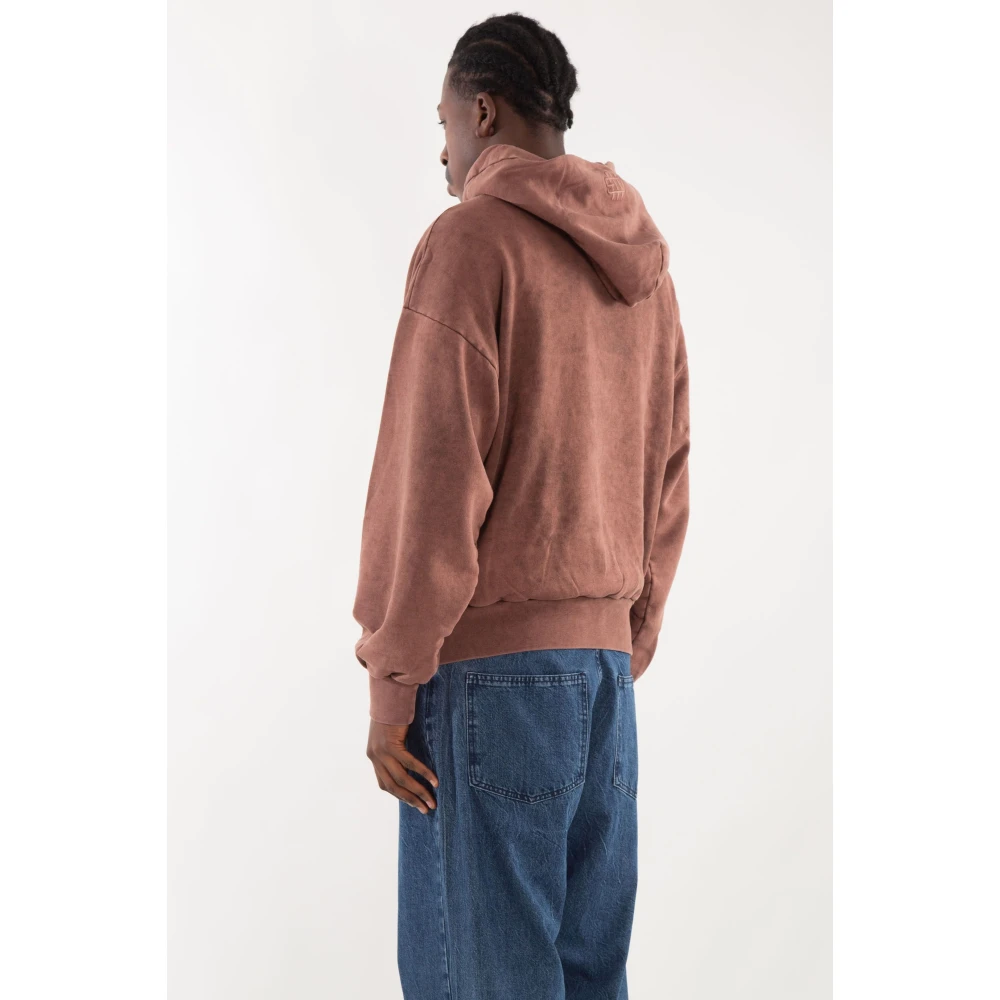 Garment Workshop Marmeren was hoodie Red Heren