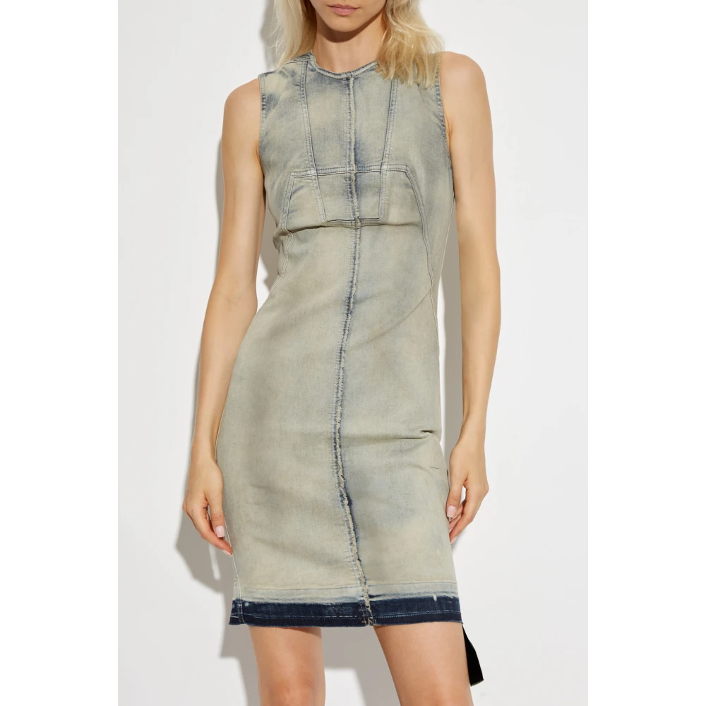 Rick Owens Denim Jurk Blue Dames