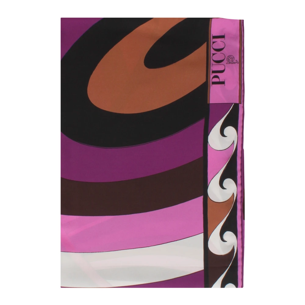 EMILIO PUCCI Abstracte Zijden Sjaal Fw24 Multicolor Dames