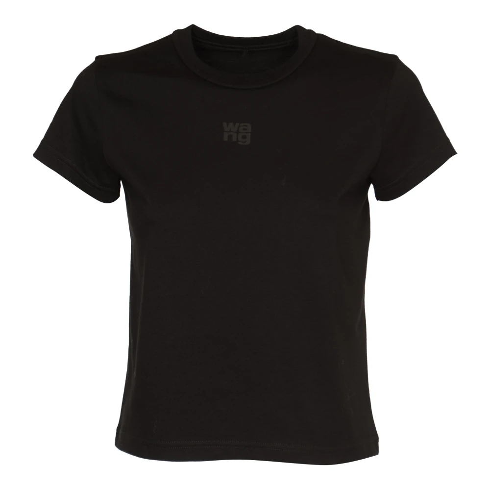 alexander wang Zwarte T-shirts en Polos met Puff Logo Black Dames