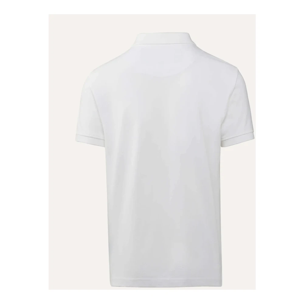 Moose Knuckles Goud Wit Pique Polo Shirt White Heren