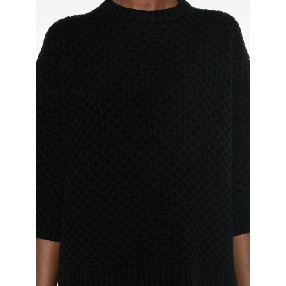 Fabiana Filippi Zwarte Golf Jersey Top Black Dames