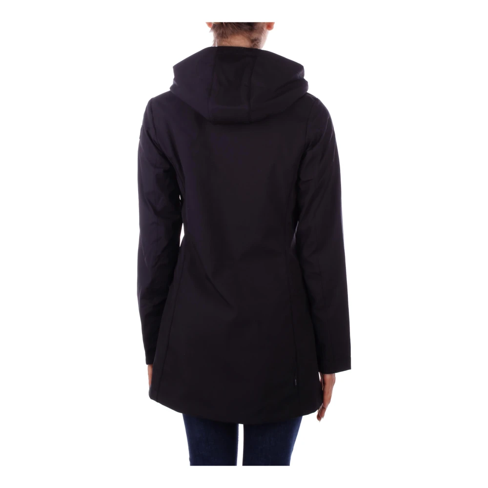Suns Zwarte Hoodie met Ritssluiting Black Dames