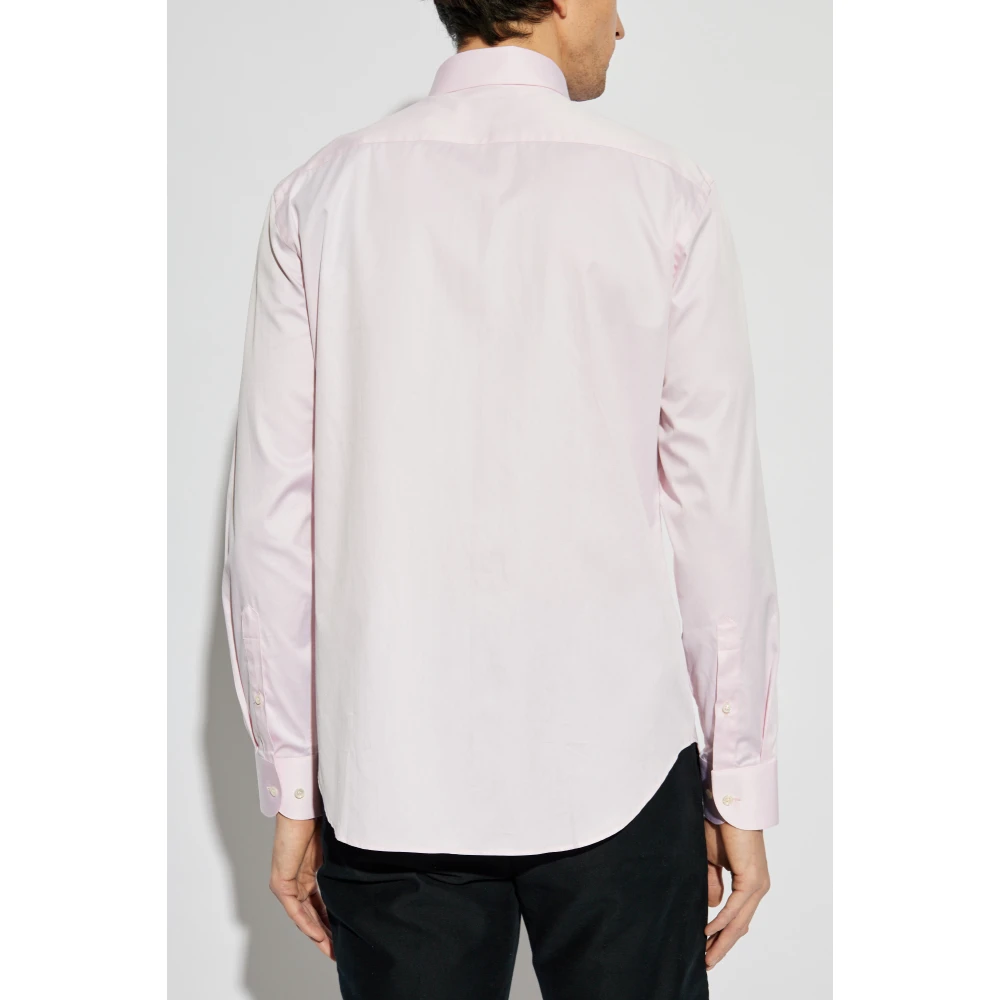 Giorgio Armani Klassiek overhemd Pink Heren
