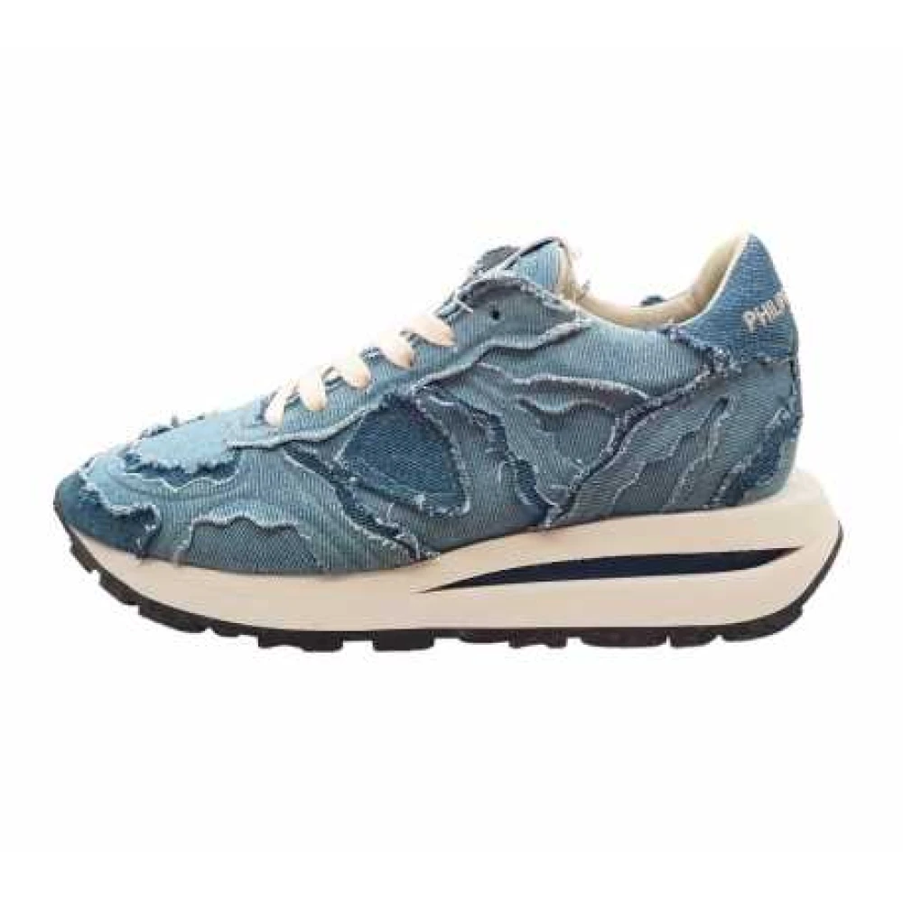 Philippe Model Frayed Sneakers Tropez Haute Dames Schoenen Blauw