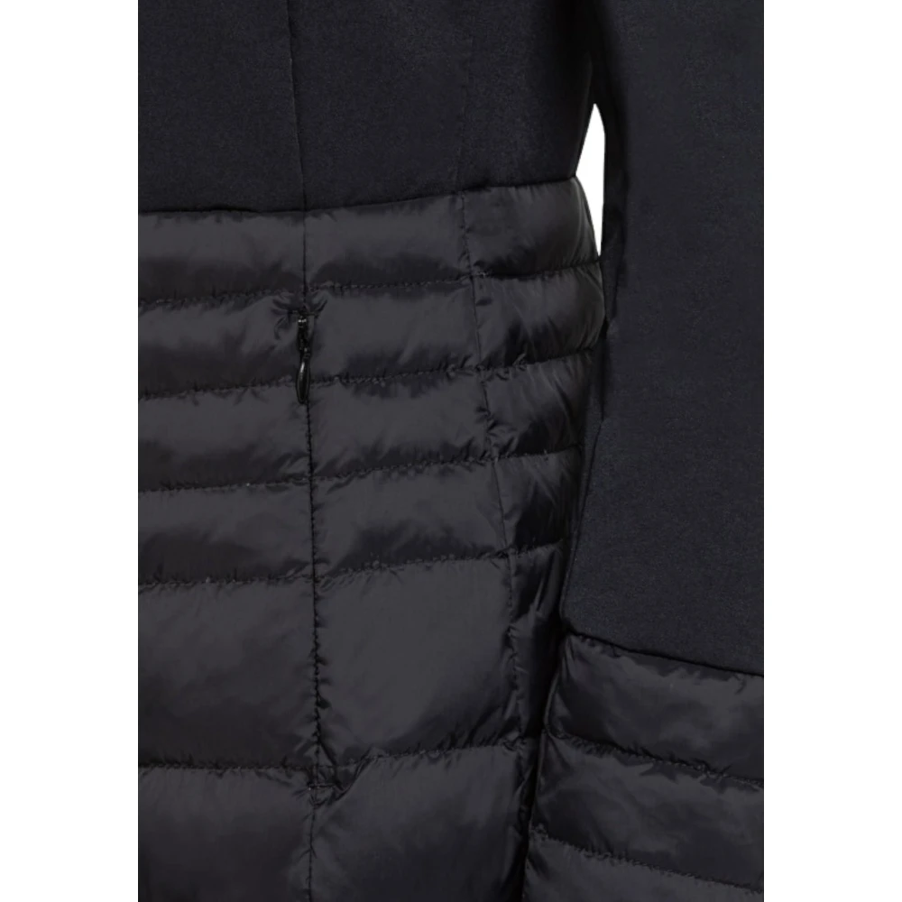 Dekker Zwarte Lange Donsjas met Hoogwaardige Materialen Black Dames