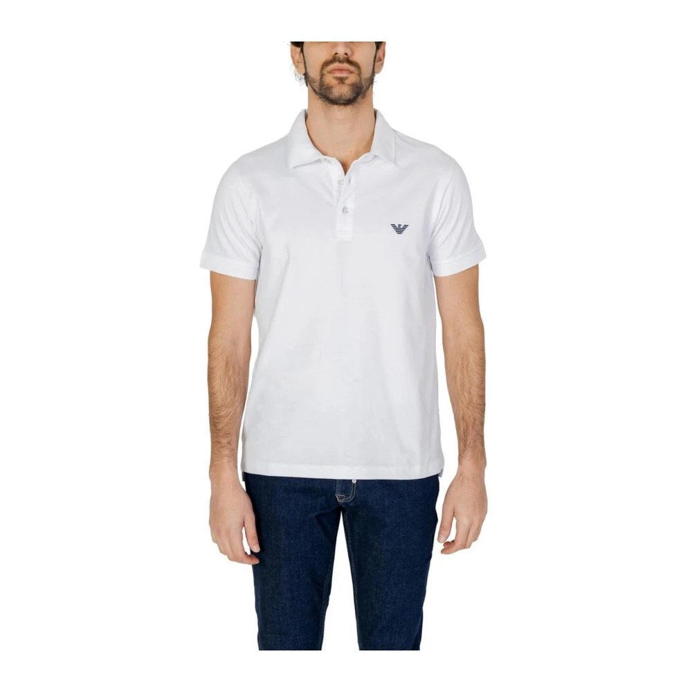 Emporio Armani Katoenen Polo Shirt Heren Collectie White Heren