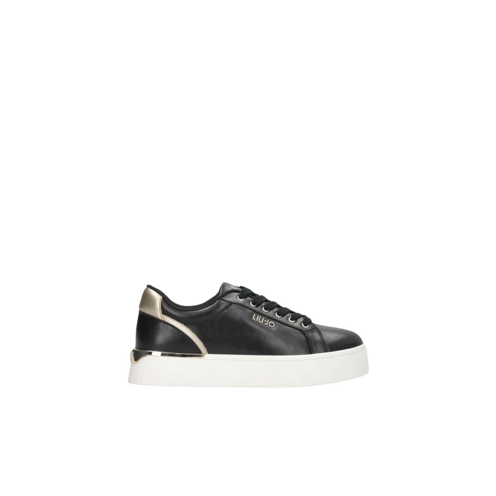 Liu Jo Metallic Leren Sneaker Pretty 06 Dames Schoenen Zwart