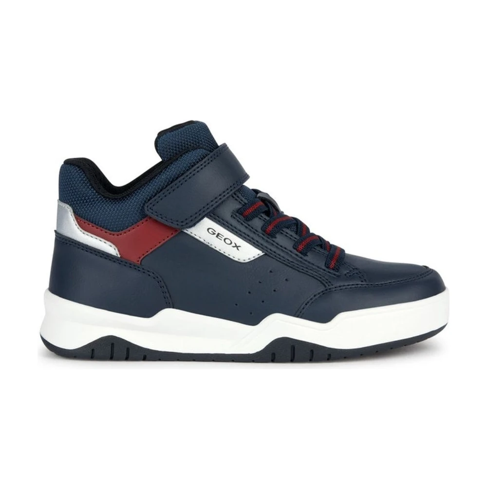 Geox Boys Blue Kids Sneakers, 31 Eu, Navy Red Perth Booties For