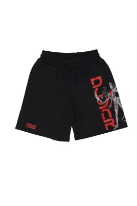 Svarta Sweatshorts Elastisk Midja Män