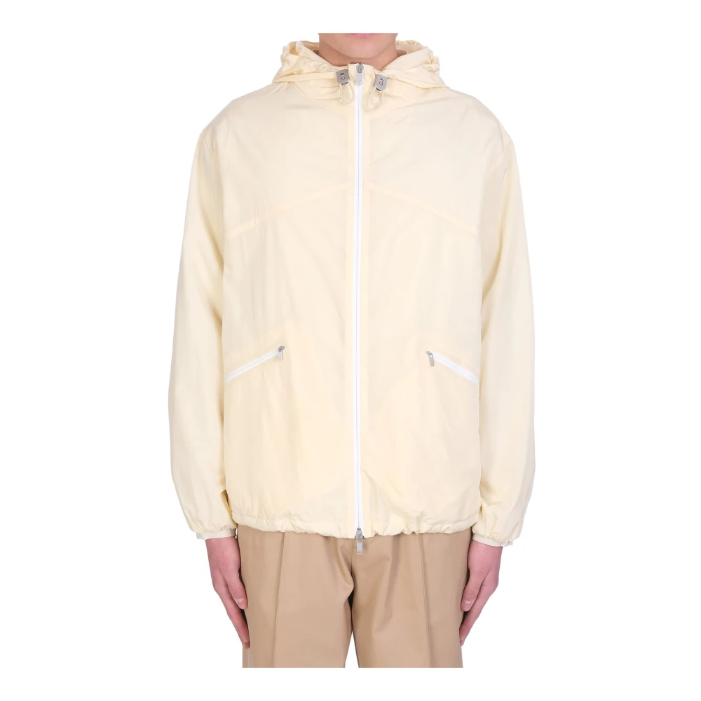 Jil Sander Capuchonjas met trekkoordzoom Yellow Heren