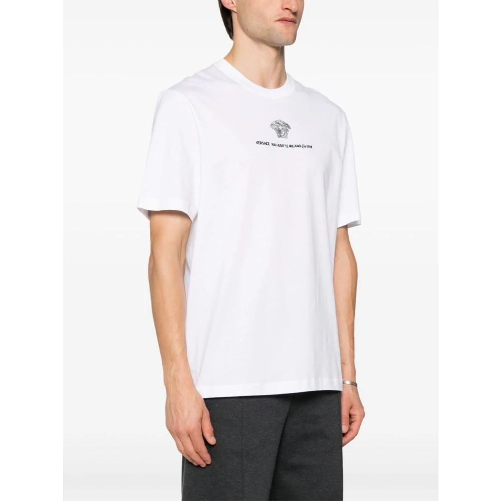 Versace Witte T-shirts & Polos voor Mannen White Heren