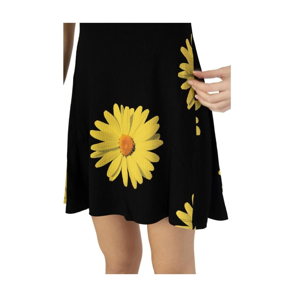 Desigual Zwarte Viscose Midi Jurk Black Dames