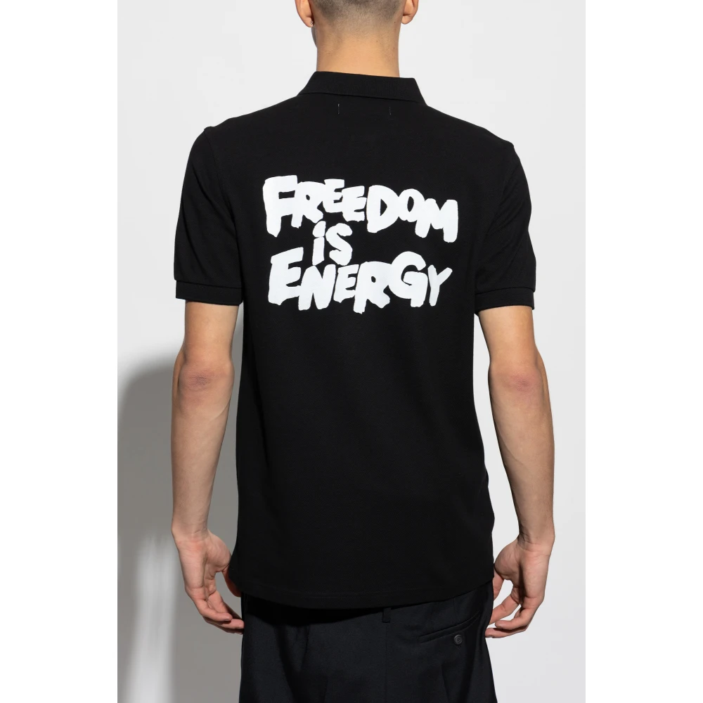 Comme des Garçons Polo met logo Black Heren