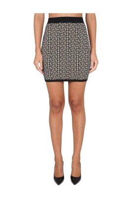 monogram-geometric-mini-skirt