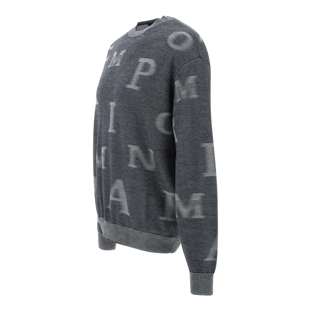 Emporio Armani Heren Woltrui Zwart Tie Dye Gray Heren