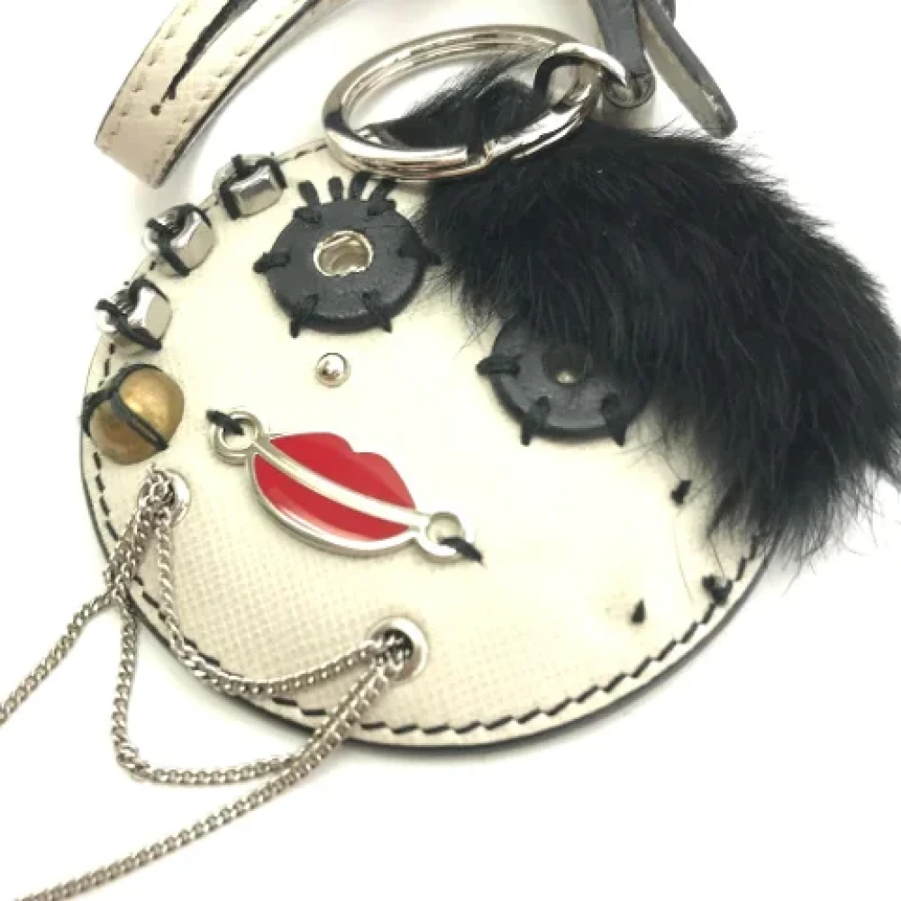 Prada Vintage Pre-owned Leather key-holders White Dames