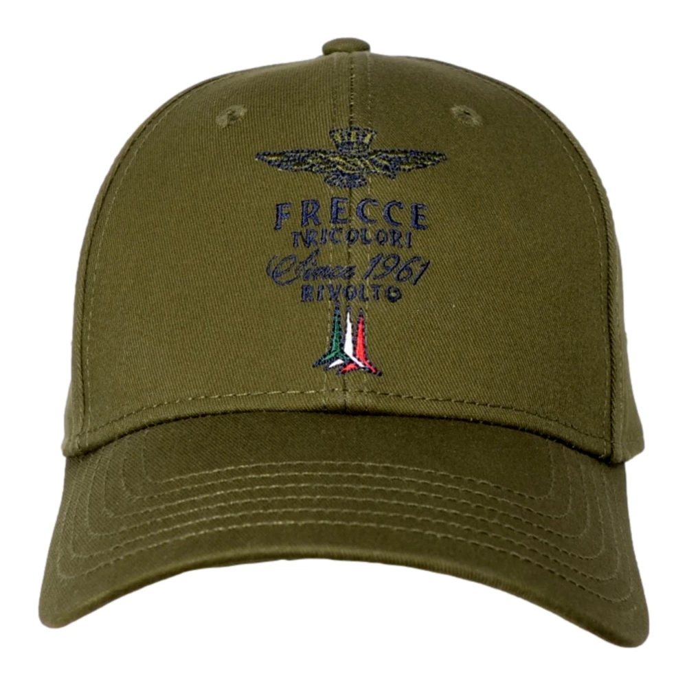 Aeronautica militare Donkergroene Baseballpet met Tricolor Pijlenlogo Green Unisex
