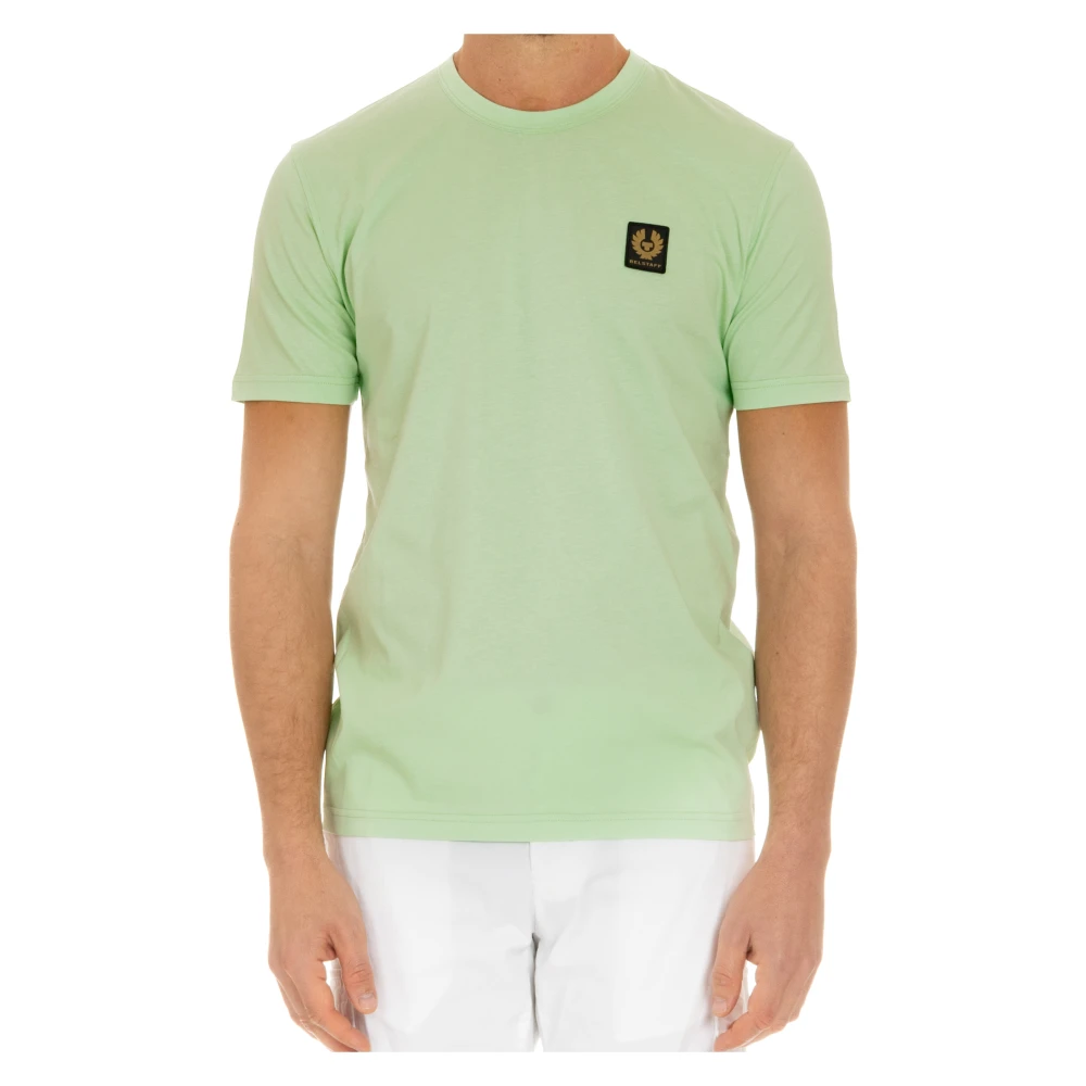 Belstaff Groene T-shirts en Polo`s Fondo Dritto Green Heren