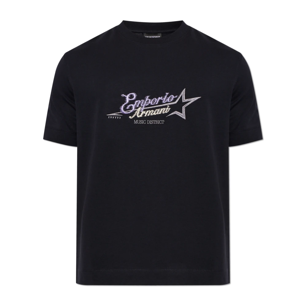Emporio Armani Hombre Azul Camisetas, Talla: S