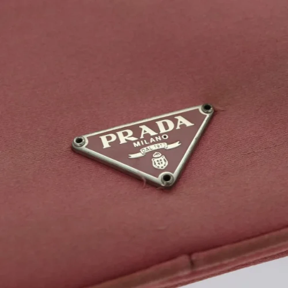 Prada Vintage Pre-owned Satin pouches Pink Dames