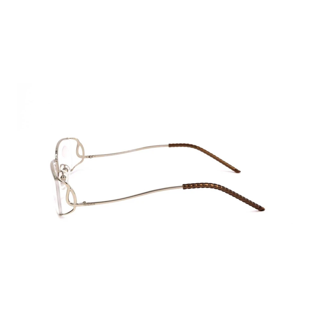 Fendi Metalen Frame Horloge met Gouden Wijzerplaat Yellow Dames