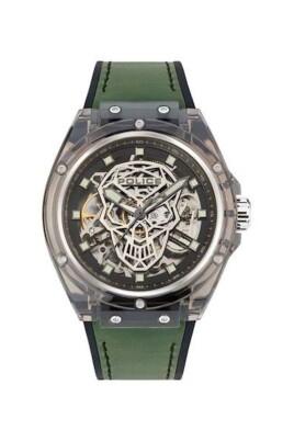 green-silicone-analog-watch