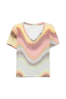 abstract-pattern-v-neck-t-shirt