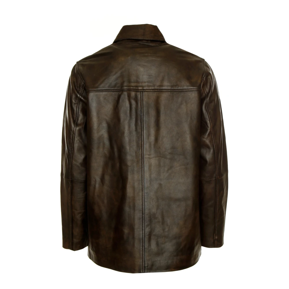 Samsøe Klassieke leren jas Brown Heren