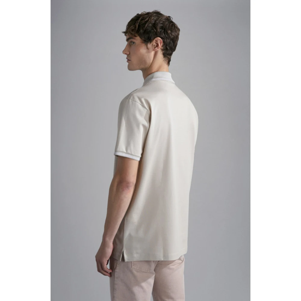 PAUL & SHARK Katoenen Polo Shirt Klassieke Stijl Beige Heren