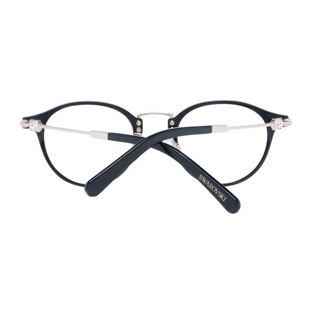 Swarovski Zwarte ronde optische monturen voor vrouwen Black Dames
