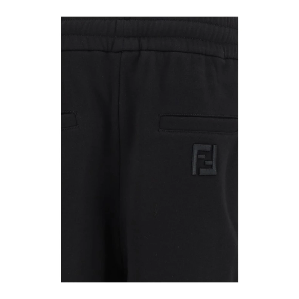 Fendi Comfortabele Sweatpants met Achterzakken Black Heren