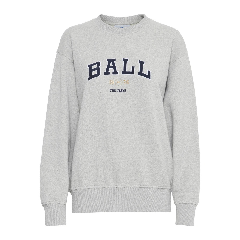 Ball Sportieve Sweatshirt met Slimme Borduursels Gray Dames