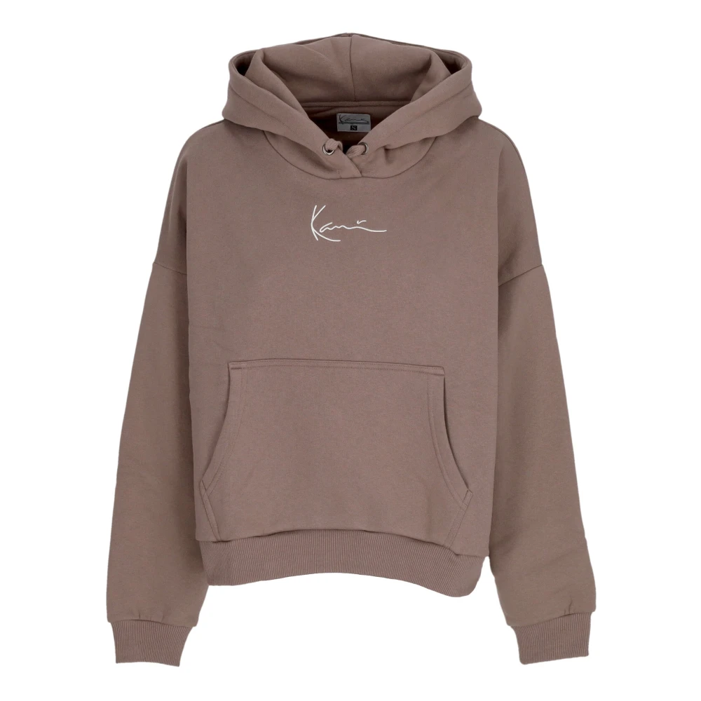 Karl Kani Women's Brown Essential Signature Hoodie With Front Pocket