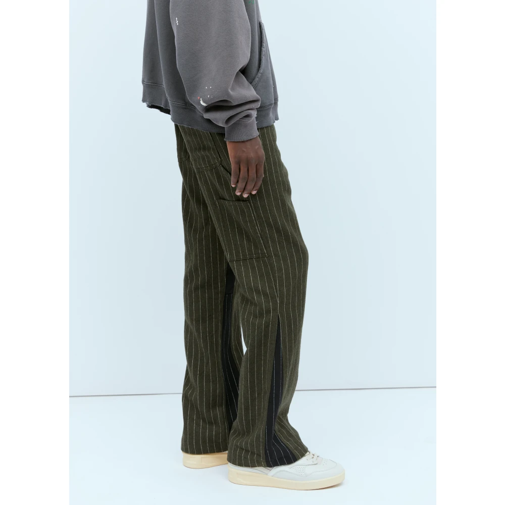 Gallery Dept. Wollen Pinstripe Broek met Contrastpanelen Green Heren