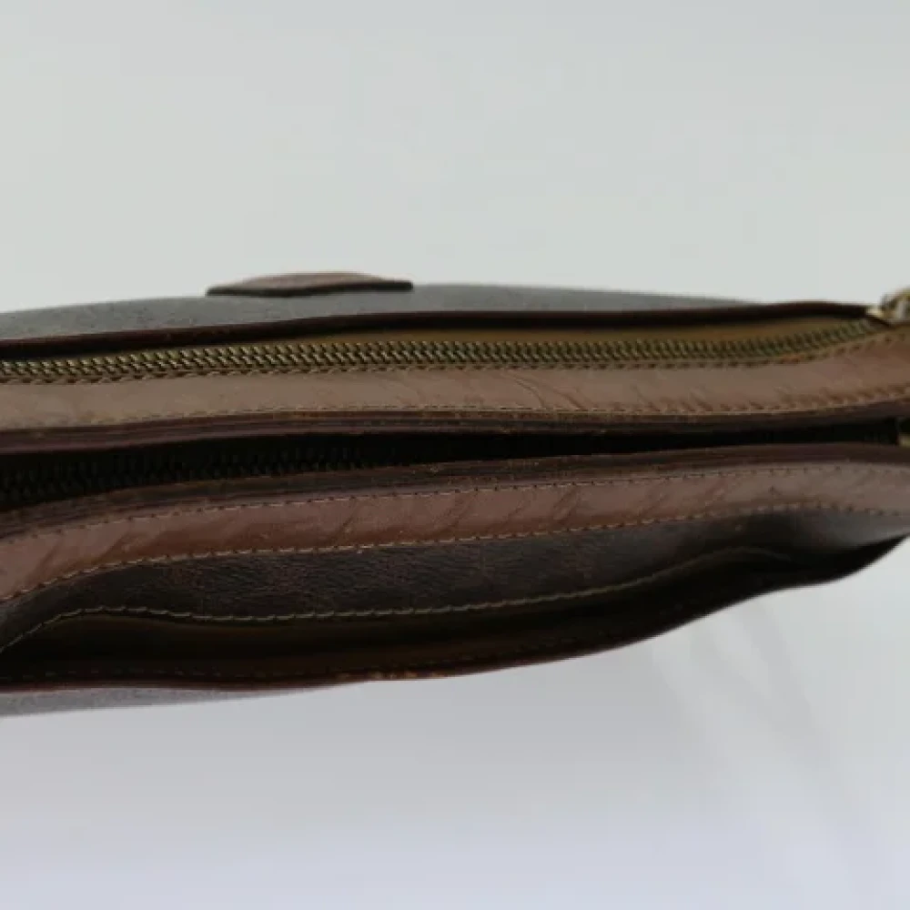 Celine Vintage Pre-owned Leather clutches Brown Dames