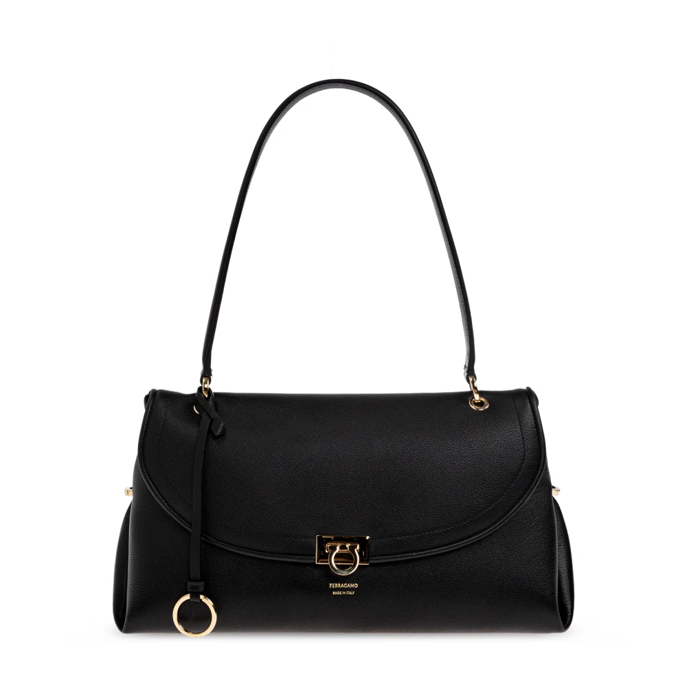 Ferragamo - Sofia 2026 Mittlere Lederhandtasche - Bags - Damen - Schwarzk - One Size - Bild 5