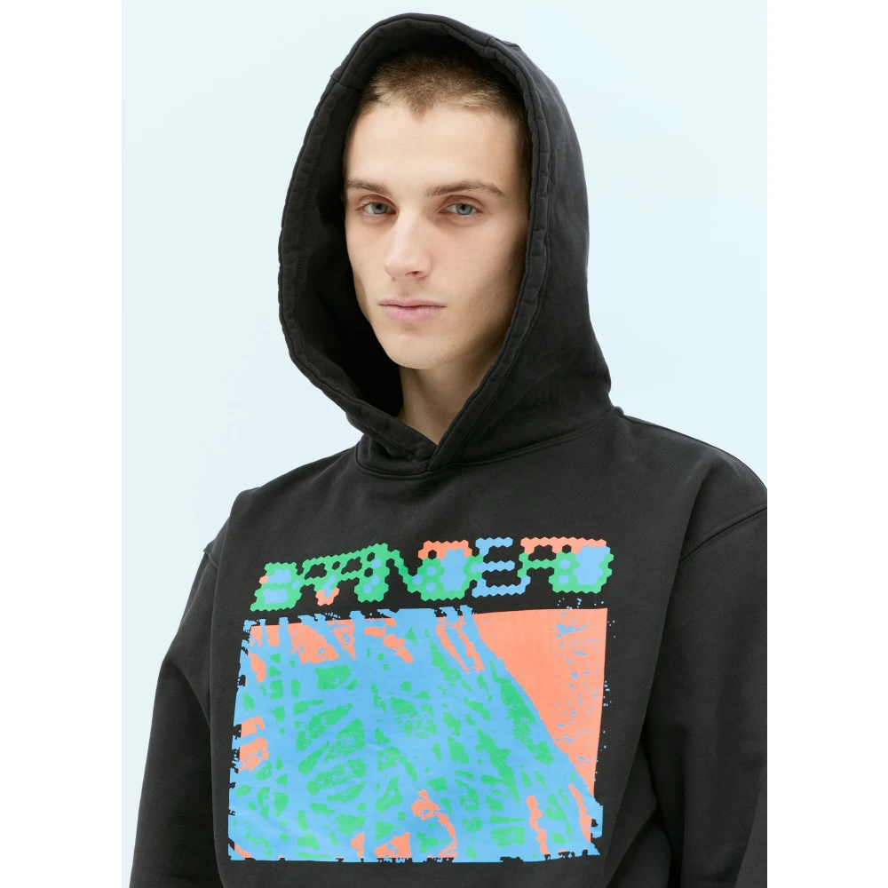 Brain Dead Grafische Print Hoodie Black Heren