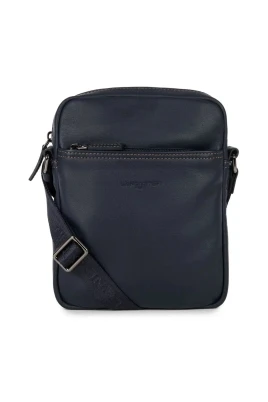Zipped Cowhide Crossbody Bag