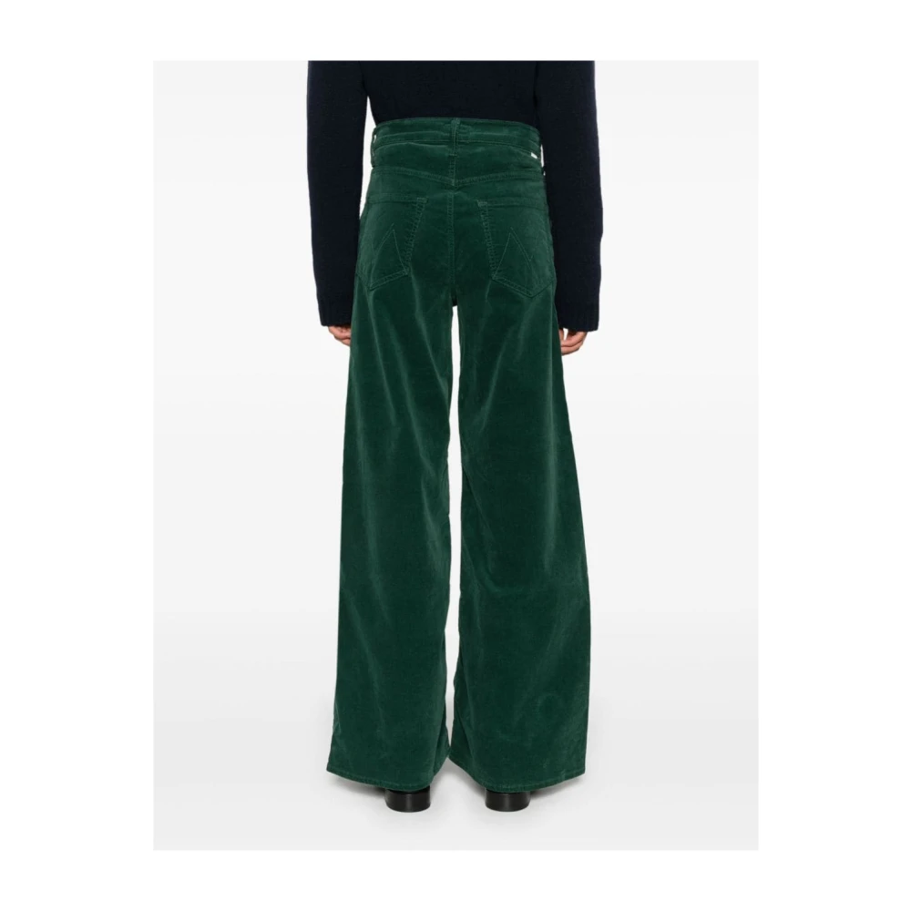 Mother Groene Corduroy Flare Broek Green Dames