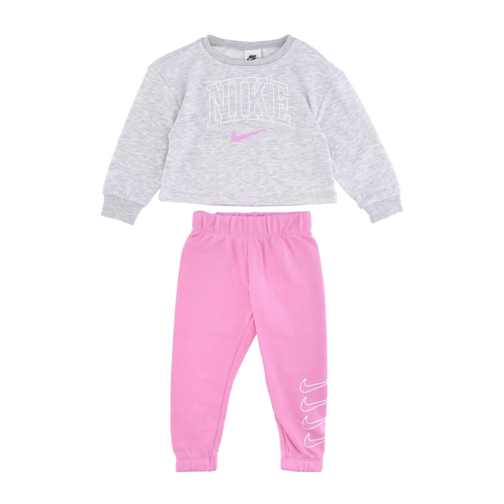 Nike Retro Rewind Crew & Jogger Set Pink, Dam