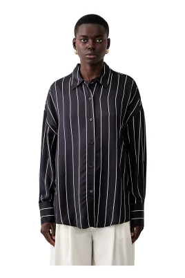 Randig Oversize Skjorta