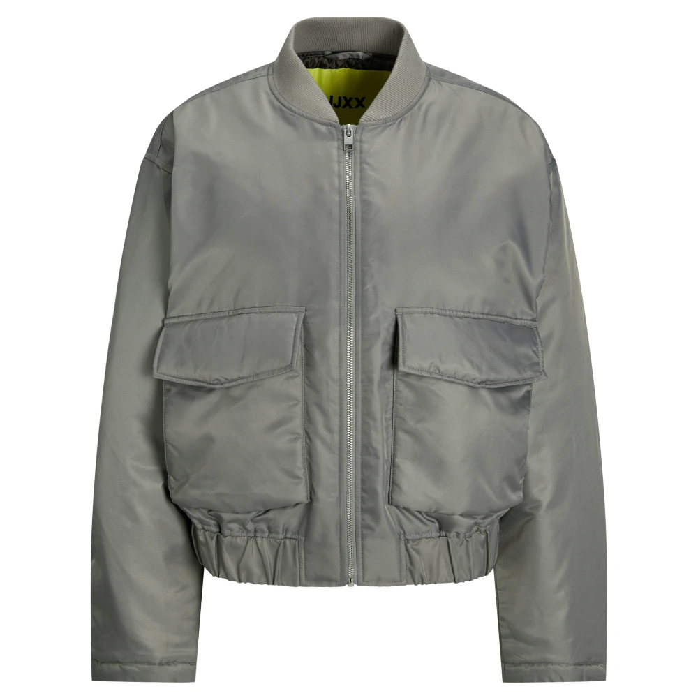jack & jones Gewatteerde Bomberjack Grijs Flanel Gray Dames